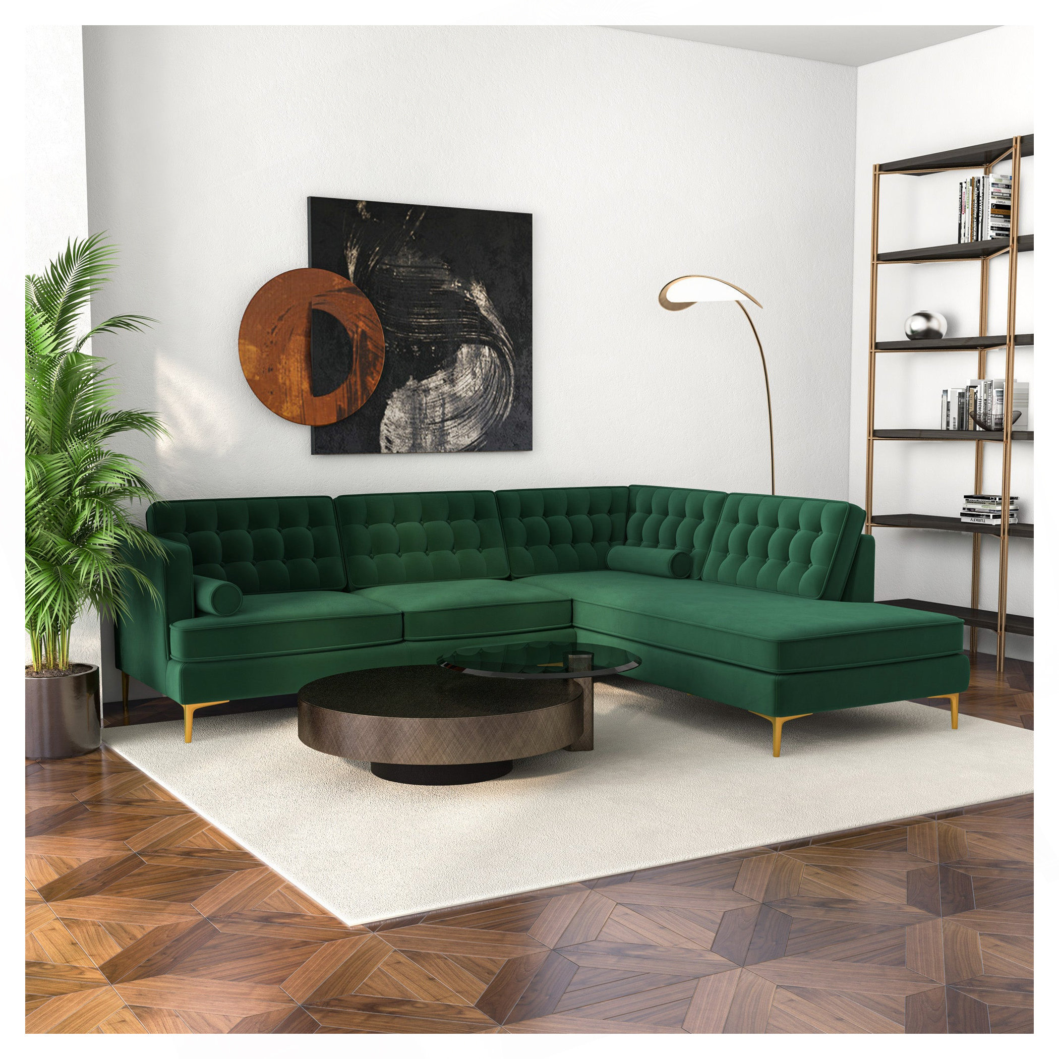 Hokku Designs Brooke Sectional Sofa | Wayfair