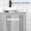 Armoire sous-lavabo avec portes, meuble-lavabo avec tablettes réglables, gris-125033969