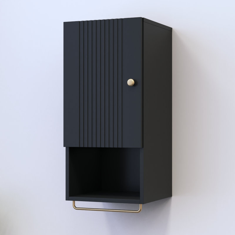 Borneo 13.6" Bookcase with Matte Finish, Black
