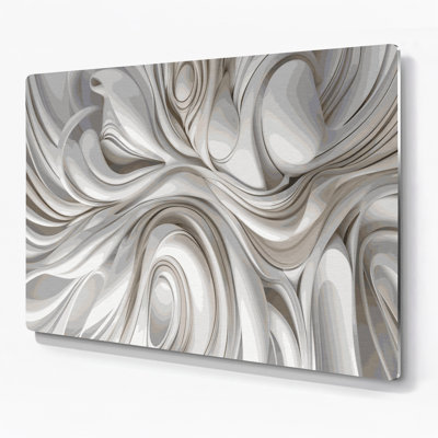 Art mural gris Biomorphic Abstraction 80