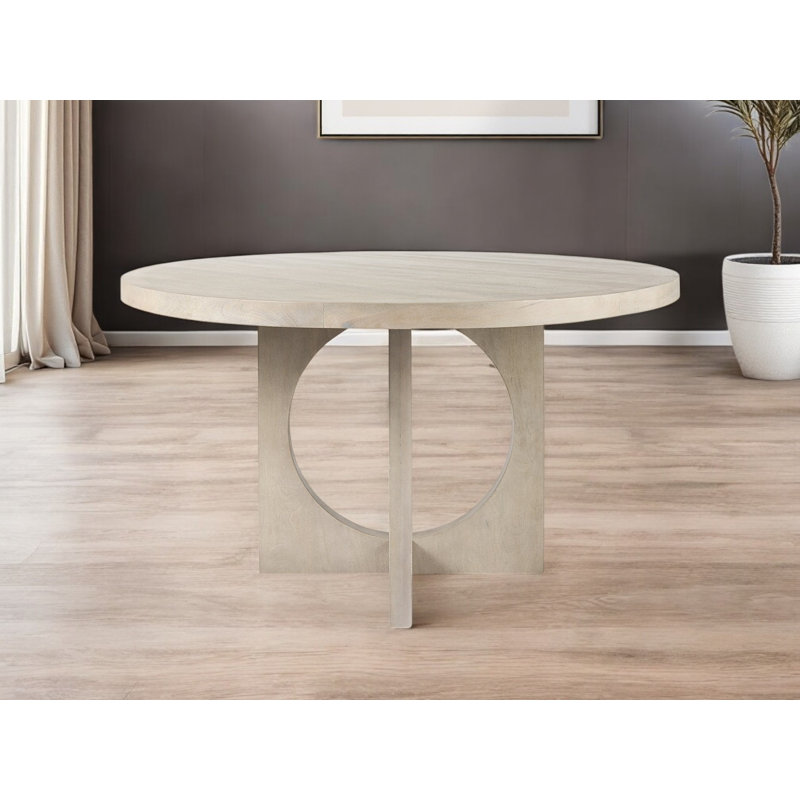 Table de salle à manger 54 po, Naturel, Acier, Bois manufacturé