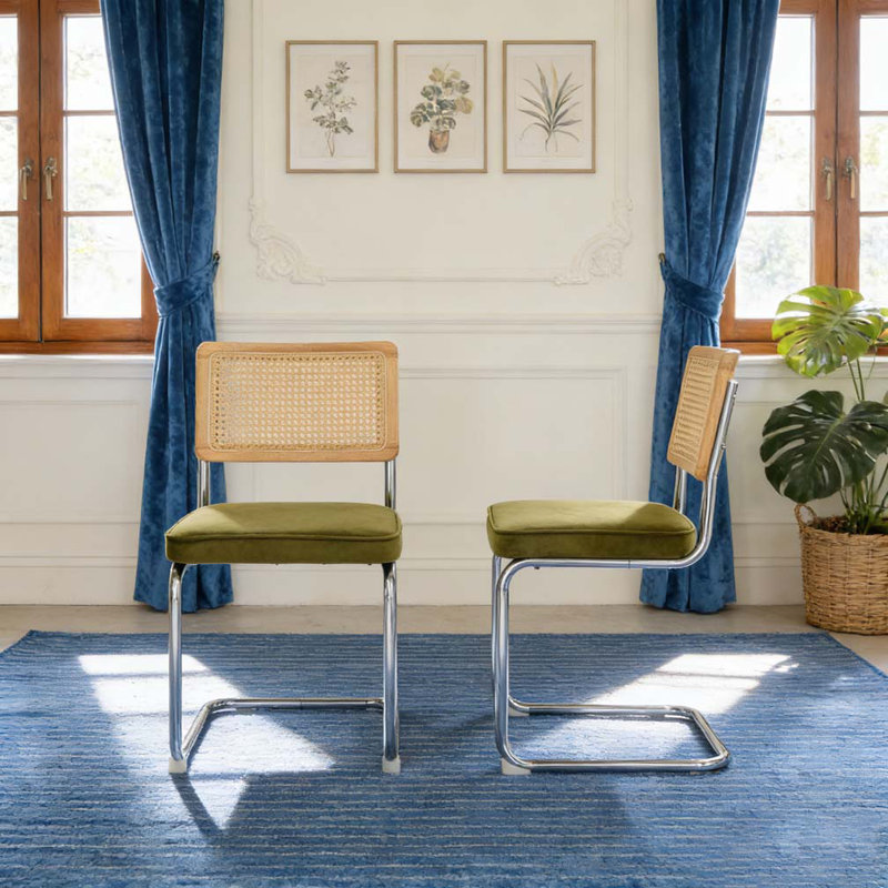 Ensemble de chaises de salle à manger moderne, Vert olive