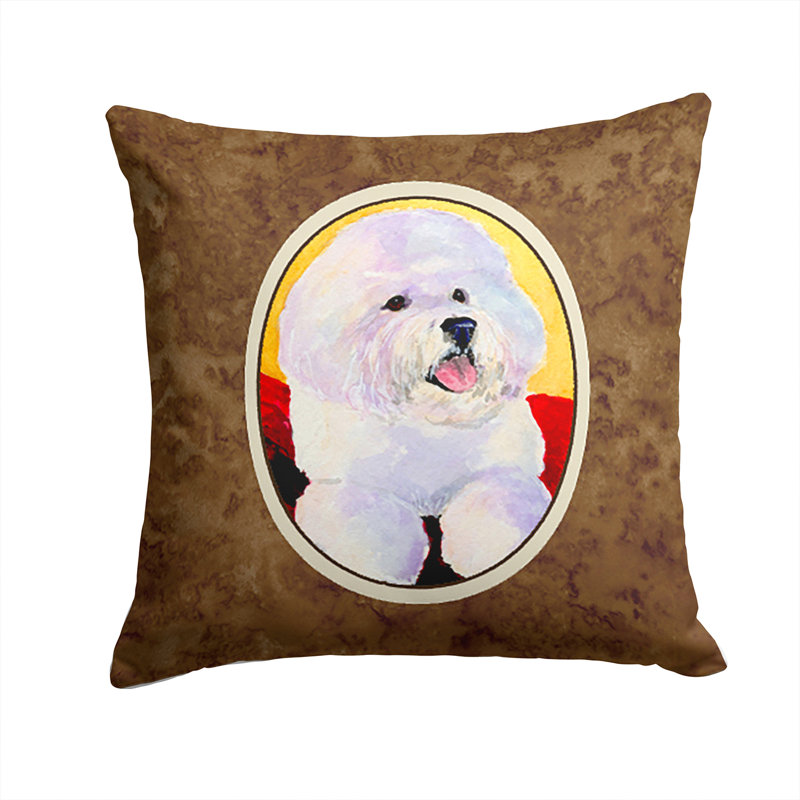 Coussin décoratif intérieur/extérieur bichon bichon frisé