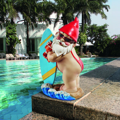 Shredder Surfer Dude Gnome Statue