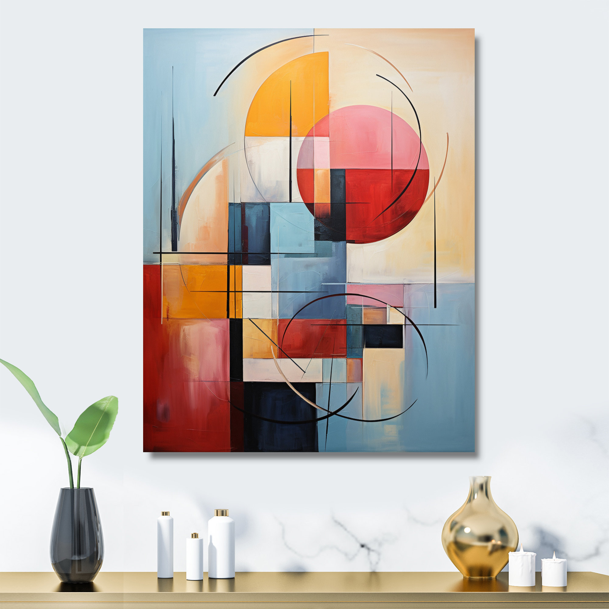 Latitude Run® Geometric Abstraction Focus IV - Abstract Spirals Metal ...