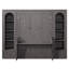 Grand lit escamotable avec DEL, armoires latérales, tiroirs et tablette - Lit plateforme peu encombrant, gris