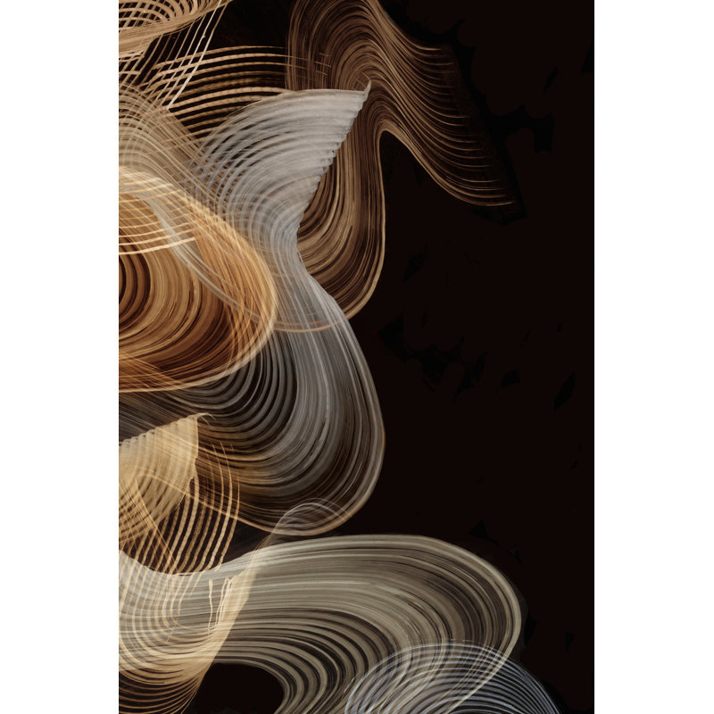 Smokey Lines - Peinture sur toile sans cadre, L 48 po x H 72 po x P 1,5 po