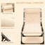 Fauteuil de bronzage inclinable pour l'extérieur, chaise longue pliante rembourrée, avec appui-tête pour la plage, la cour, le patio, la piscine