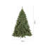 Christmas Tree Stoccolma, Extra Thick Artificial Tree, Real PVC Effect Tree With Pine Cones Included-180630748