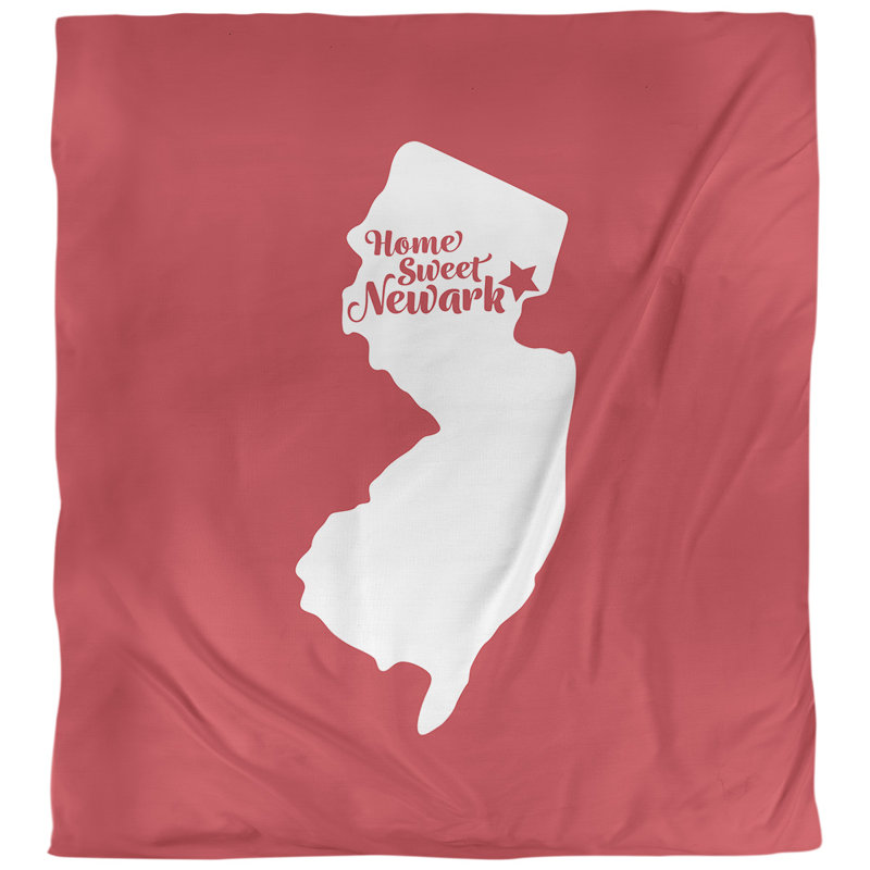 Housse de couette newark new jersey, Housse de couette pour grand lit, Rouge, Microfibre