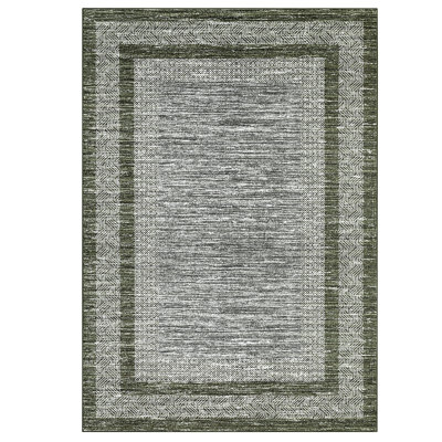 5 x 7 ft Polyester Imitation  Green Rectangular Area Rug Geometric Printed Modern Foldable Washable for Hallway Bathroom Entryway Kitchen Office