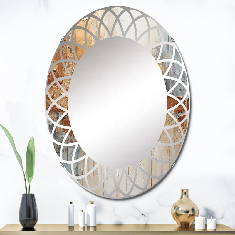 Straussvale - Miroir mural moderne ovale, 36 po x 24 po