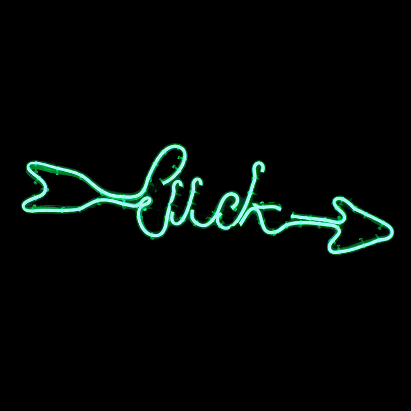 Décoration de style néon vert «Luck» The Holiday Aisle® 20