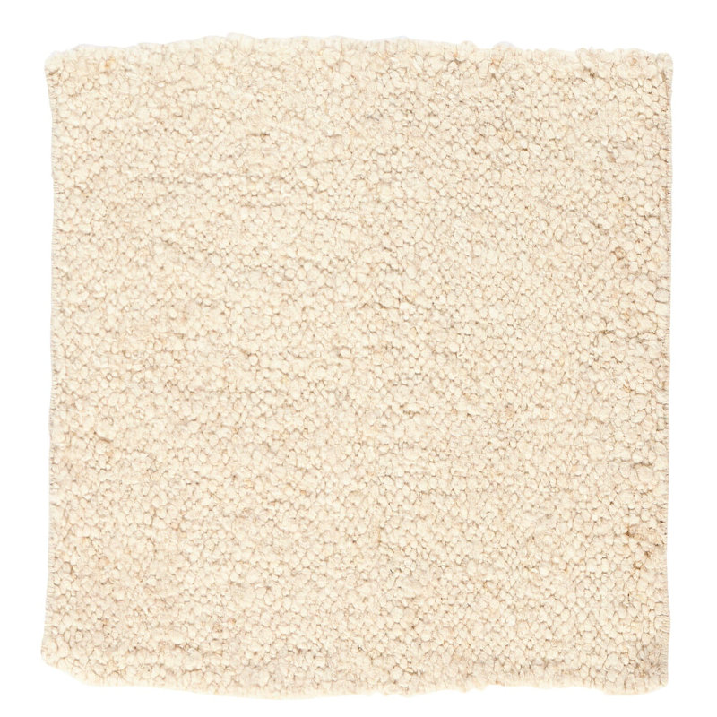 Plainweave II Hand Knotted Wool Area Rug in Ivory, Rectangle 8' x 10'