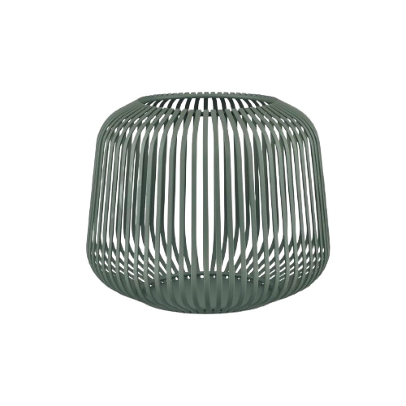 Glass, 17 cm H x 20.3 cm W x 20.3 cm D, Green
