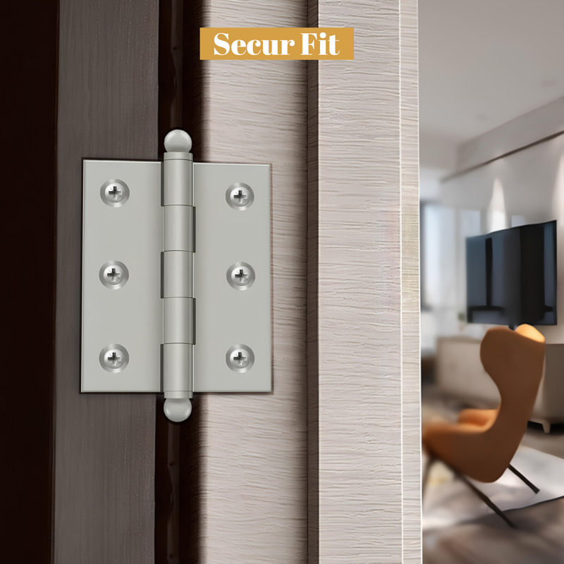 2.5'' x 2'' Butt Bearing Hinge, Brushed Nickel