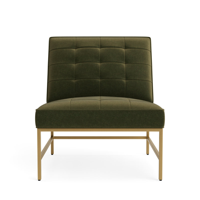 Major Chair, Performance Velvet - Balsam, Brushed Brass