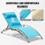 Ensemble de 2 chaises longues de piscine bleues (2 chaises longues)-1674905701