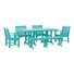 Ensemble de salle à manger avec table et accoudoirs de jardin 6 pièces Laguna Poly