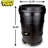 Mighty Tuff 48-Gallon Rain Barrel - Black, Dual Spiggot, Built-in Debris Filter and Overflow Channel