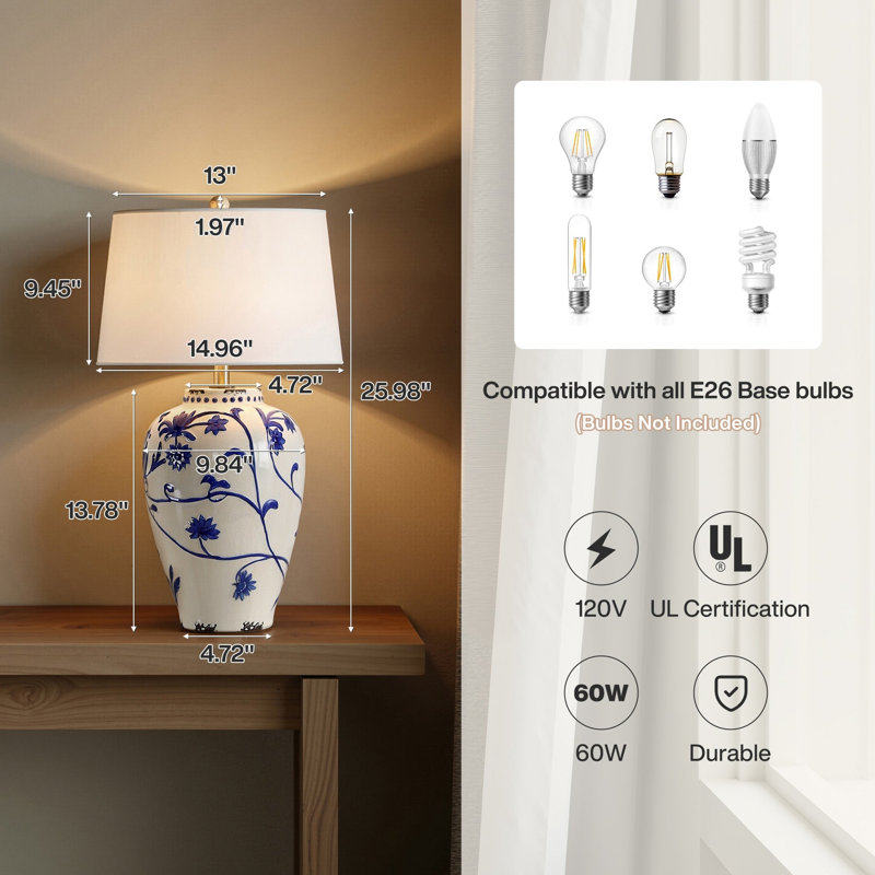 Fabric Modern Table Lamps for Bedroom