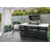 Mont Alpi MA-957 5-Burner 63000 BTU Black Stainless Steel Outdoor Kitchen Bar Gas Island Grill w/ Infrared Rear Burner + Rotisserie Kit + Granite Countertop + Storage Cabinets & Full Weather Cover