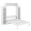 Lit escamotable double avec tablettes et DEL