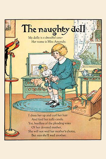 " The Naughty Doll " by Eugene Field, 36" H x 24" W