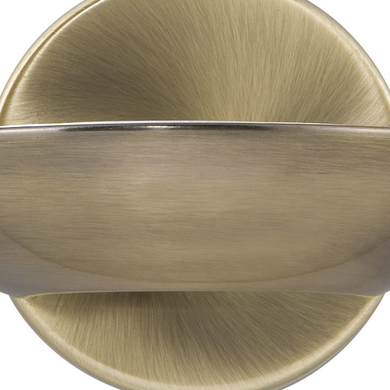 Eta Mild Steel LED Flush Mounted Sconce, Antique Brass