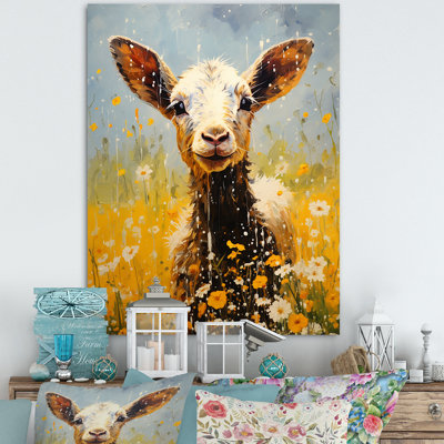 " Cute Goat Portrait In Meadow I "