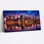 «New York City Skyline At Sunset», reproduction d'art sur toile tendue sur toile avec reflets et ciel étoilé (ensemble de 1)