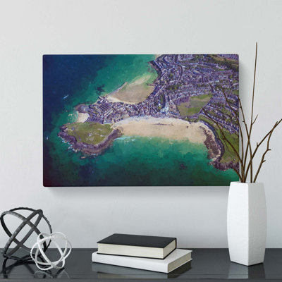 View of St Ives in Cornwall - Wrapped Canvas