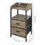 Table de chevet 15,75 po avec 2 tiroirs et tablette ouverte, table de chevet avec station de charge, table de bout pour la chambre à coucher ou le salon