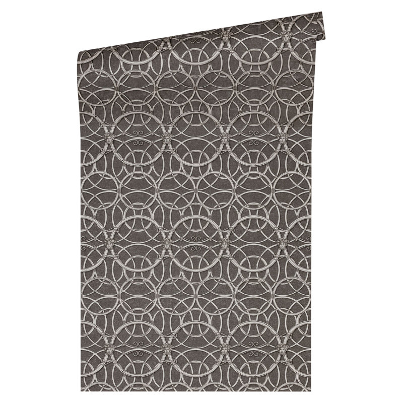 Oneybrook 10.05m x 70cm Matte Wallpaper Roll, Grey/Silver