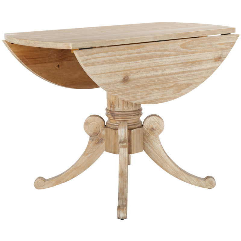 Denholme Pine Solid Wood Solid Wood Top Pedestal Dining Set, Rustic Natural