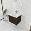 Armoire de salle de bain 24 po avec bol en résine, porte, installation flottante, convient aux petites salles de bain