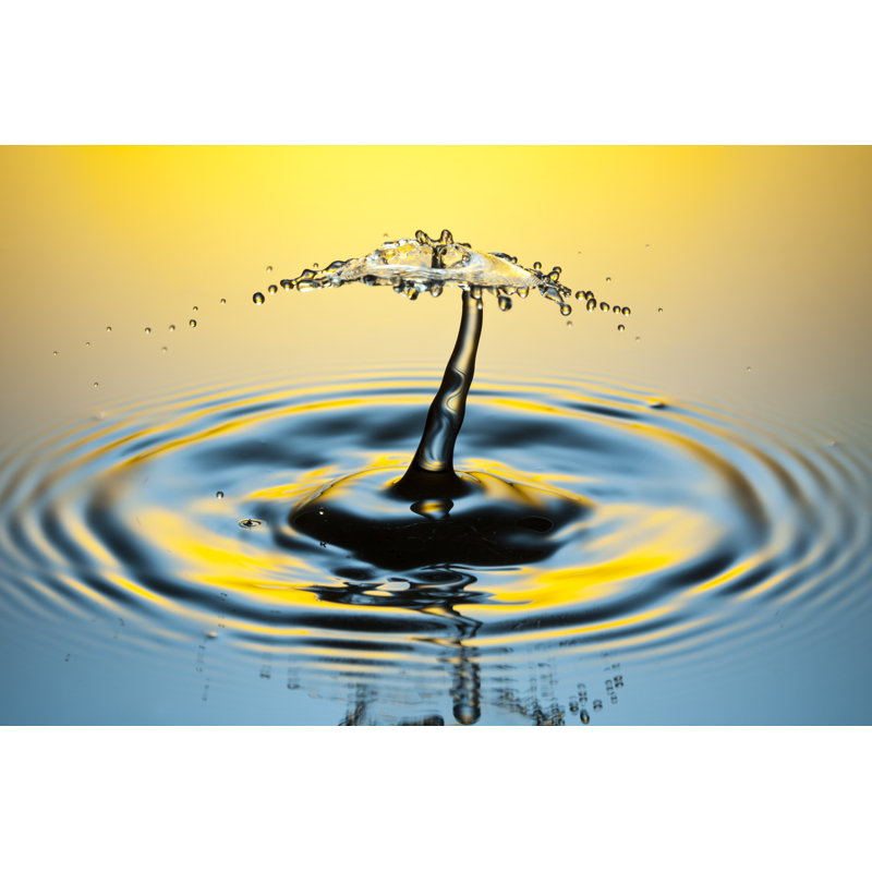 Falling Water Splash - Wrapped Canvas Print, 30cm H x 46cm W x 3.8cm D