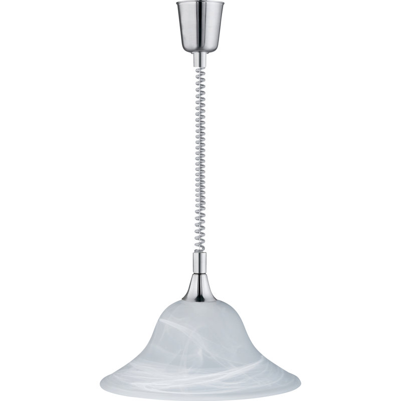Davidson 1 - Light Cone Pendant, Alabaster white and matte nickel