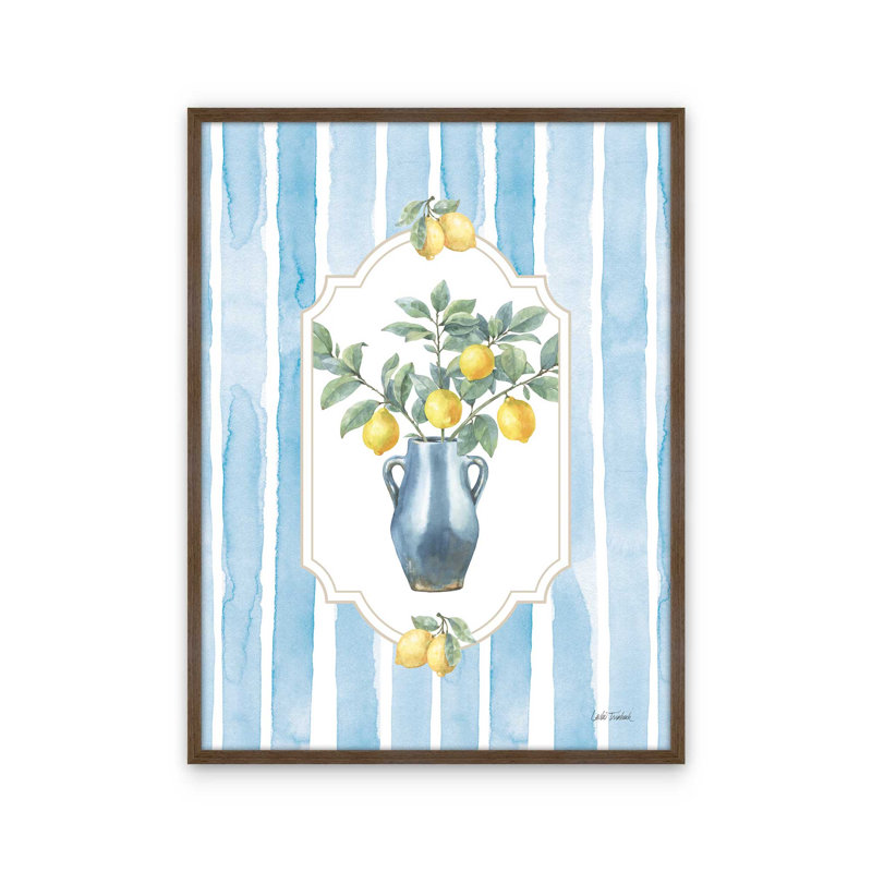 «Le Citron I» par Leslie Trimbach, reproduction d'art, 18 W x 24 H, Brown, Framed Print