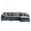 Canapé modulaire surdimensionné à 3 places avec repose-pieds et canapé en L avec repose-pieds-1057497731
