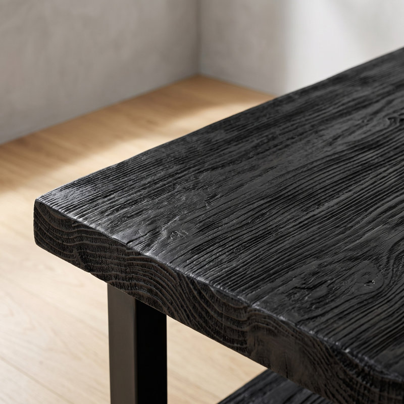 Ensemble table basse et table d'appoint Rundell noir 3 pièces