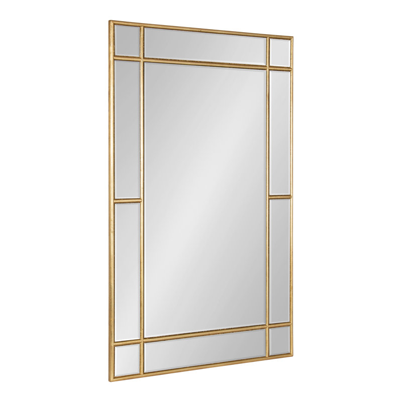 Miroir décoratif biseauté Adinel, Doré, H 36 po x l 24 po