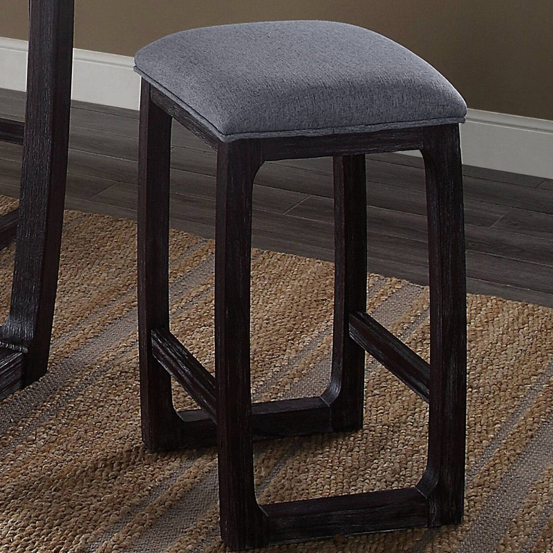 Tabouret de comptoir de style rustique avec siège gris