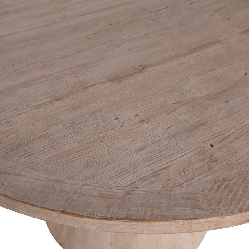 Lindale Pine Round Unfinished Solid Wood Dining Table, 55" W x 55" L