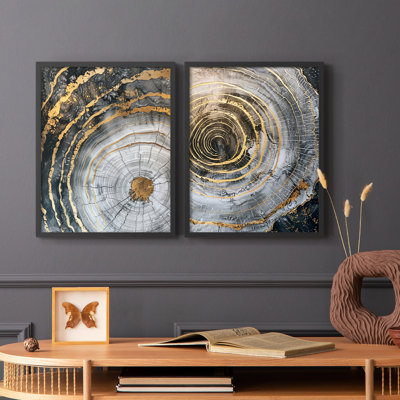 ABSTRACT Series CCxxxvii - reproduction encadrée de qualité supérieure - prête à être accrochée - aucun clou requis - aucun clou requis