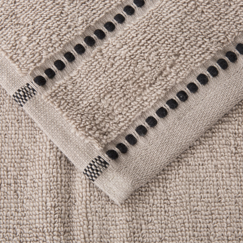 Ensemble de serviettes 6 pièces - Accessoires de salle de bain en coton avec 2 serviettes de bain, 2 serviettes à main et 2 débarbouillettes - Serviettes à séchage rapide de Lavish Home
