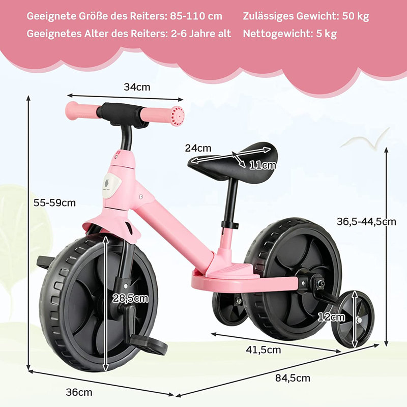 Blazej Zoomie Kids Pedal, Pink