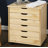 Carrena Natural 6 Drawer Wide Rolling Storage Cart-616229928