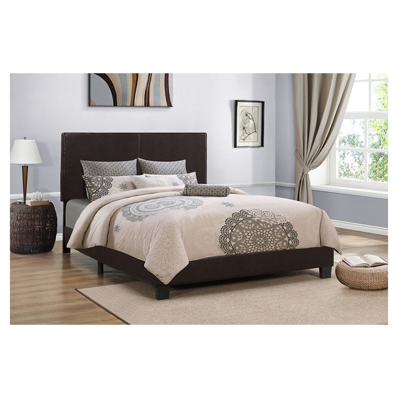 Cypert Vegan Leather Standard Bed, Full, Purple