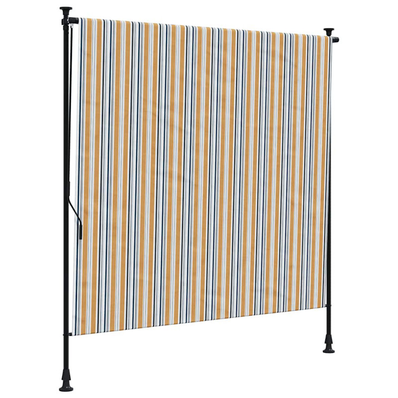 Store extérieur extérieur jaune et blanc avec cadre anthracite, Jaune / Bleu, 106.3" H x 78.7" W x 79" D